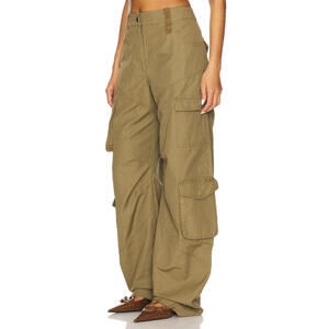 Camila Coelho Gigi Pant cargo pockets olive green size XL NWT $238msrp